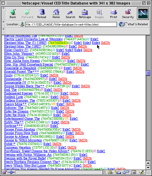 UPC Found in CED Database