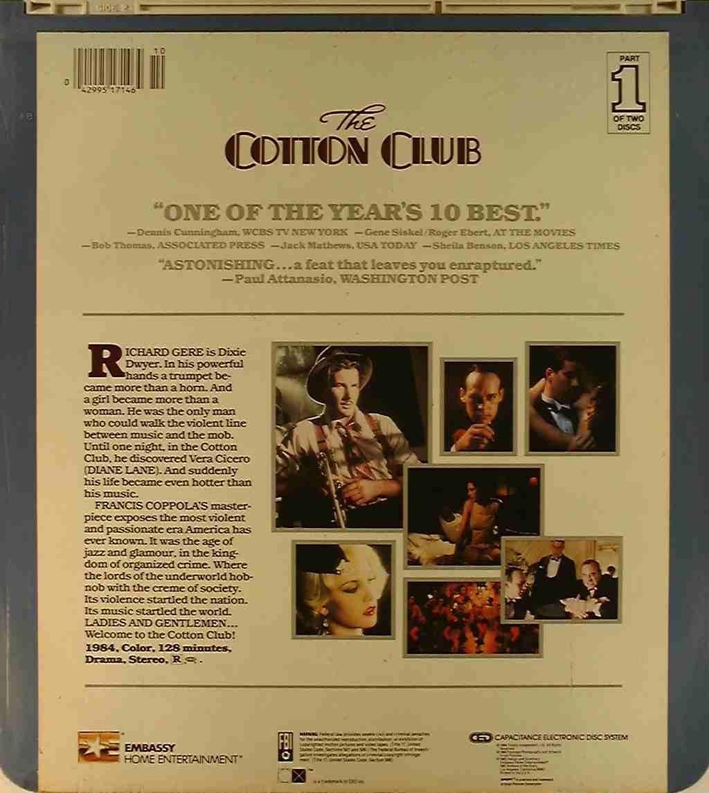 CED title precursor to the Blu-ray DVD movie disc format