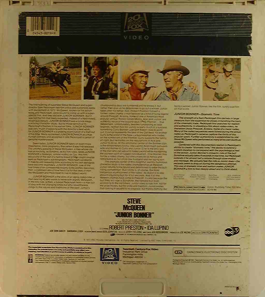 CED title precursor to the Blu-ray DVD movie disc format