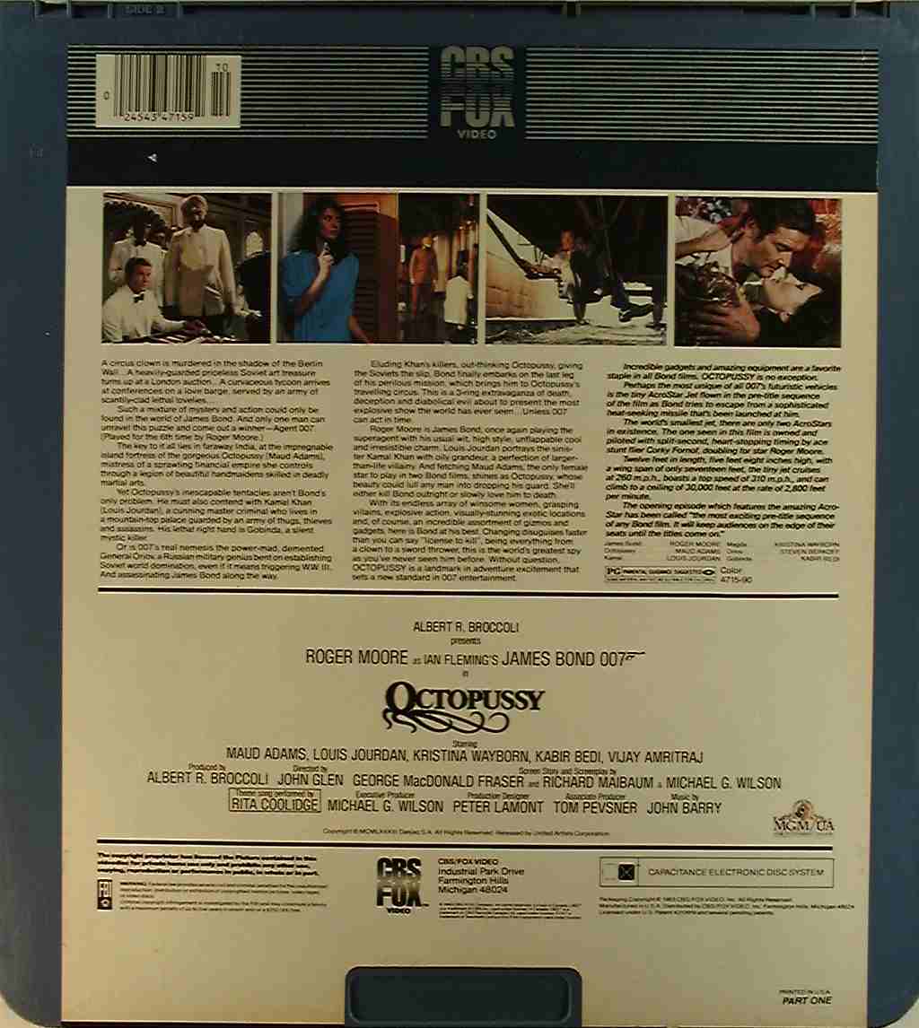 CED title precursor to the Blu-ray DVD movie disc format