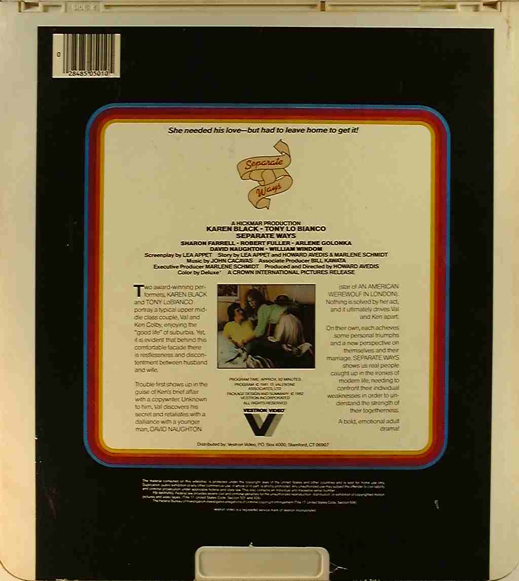 CED title precursor to the Blu-ray DVD movie disc format