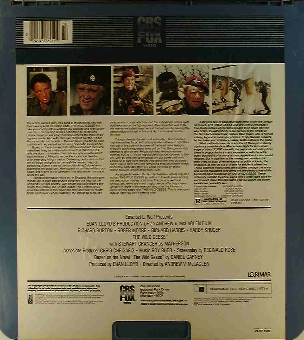 CED title precursor to the Blu-ray DVD movie disc format